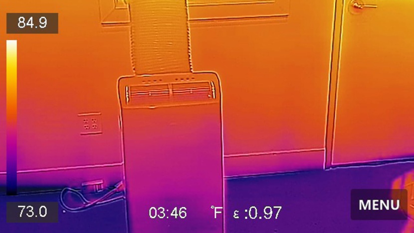 midea duo smart inverter map12s1tbl - beyond the cooling test, we took heat photos to see if anything...