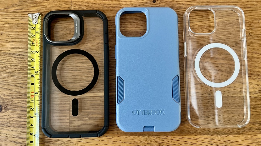 from left to right, the esr armor tuff is the largest and heaviest...