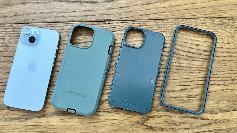 iphone 15 case - the otterbox defender has three levels of protection as seen above...
