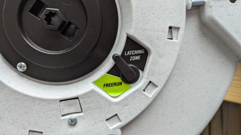 hose reel - the latching zones on retractable reels was a key factor in the...