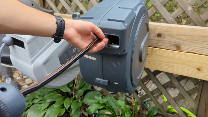 hose reel - the giraffe reel has one of the most fluid latching and unlatching...