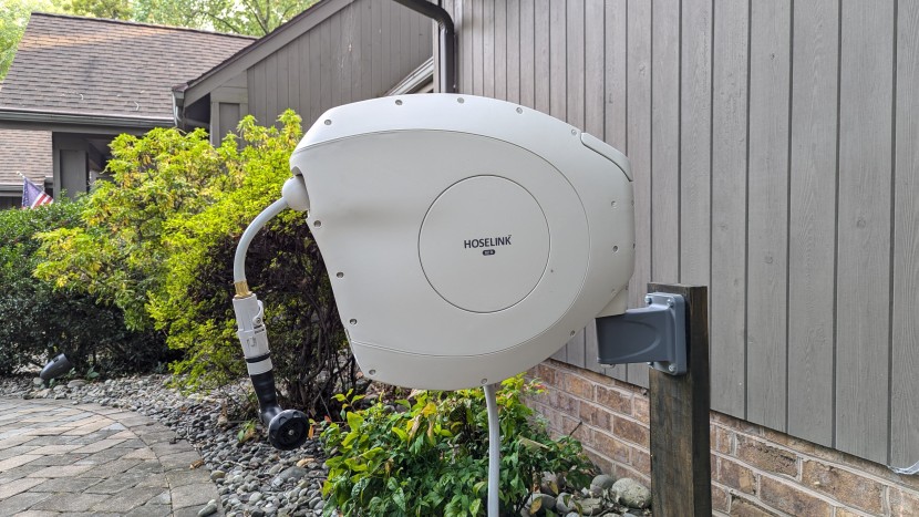 hose reel - though the hoselink is mostly plastic, it is a solid unit with brass...