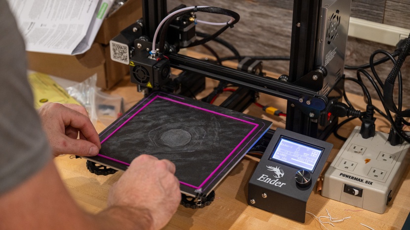 creality ender-3 - the full x/y extent that the ender-3 allowed us to print was...