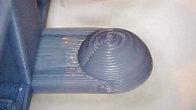 3d printer - surface quality at the site of support removal. this microscope shot...