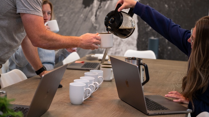 drip coffee maker - inhaling the aromas, recording flavor notes, and assessing mouthfeel...