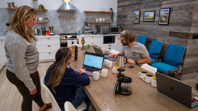 cuisinart 14-cup programmable - gearlab taste testers in action sipping fresh brews and recording...