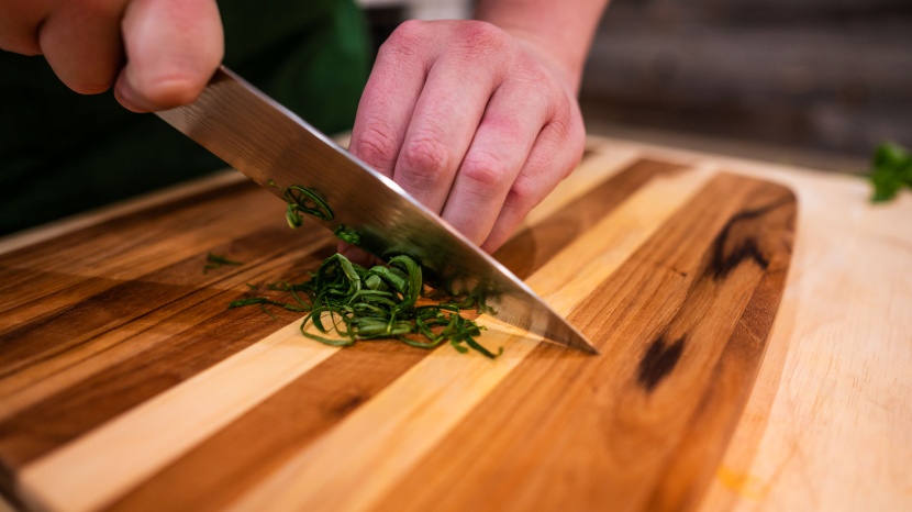 shun classic 8&quot; - no matter if we were cutting a chiffonade of herbs or trimming...