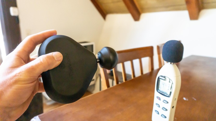 massage gun - at slower speeds, the theragun mini remained under 50 decibels.