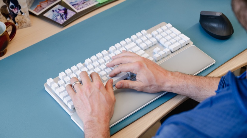 razer pro type ultra - the wrist rest included with this keyboard is large, supple, and...