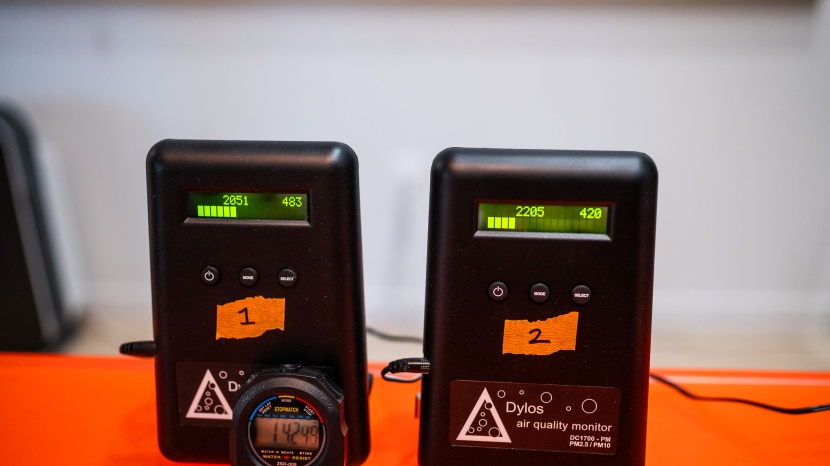 cordless stick vacuum - we utilize two dylos particle counters to measure the containment of...