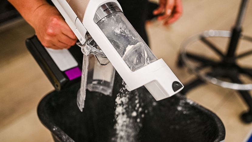 shark detect pro - the dustbin opening tended to spread debris easily, making dumping...