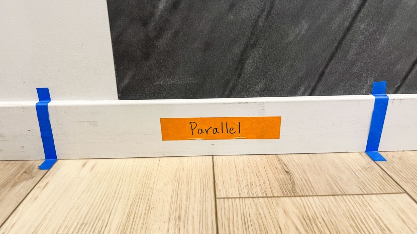 the mighty mite left nothing behind when moving parallel to the wall.