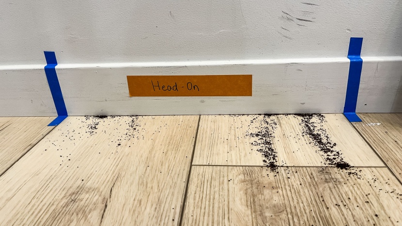 eureka whirlwind - when moving head-on to the wall, we weren&#039;t able to capture as much...