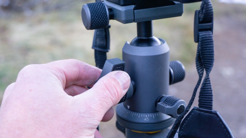 tripod - the ball head on the vanguard alta pro 2+.