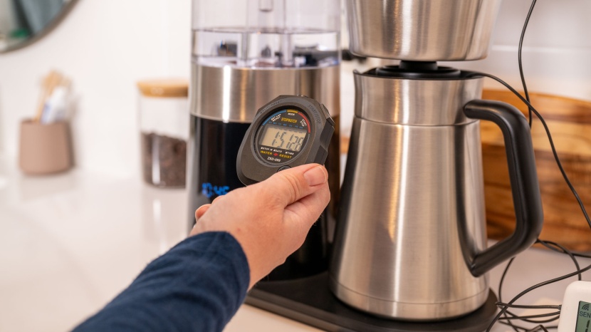 drip coffee maker - for each brew cycle, we started the timer when we hit &#039;brew&#039; to when...