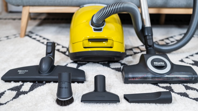 the miele complete c3 calima has plenty of attachments that work...