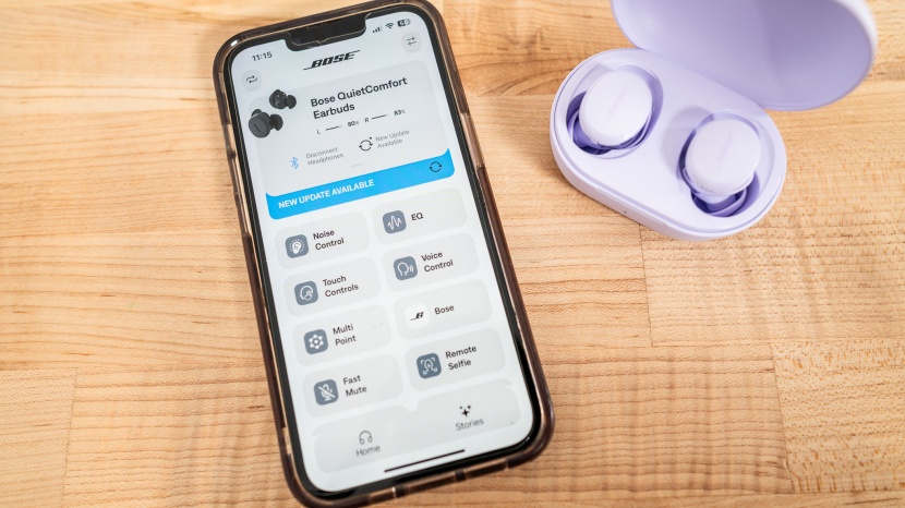 bose quietcomfort earbuds - the bose app is lacking compared to previous versions.