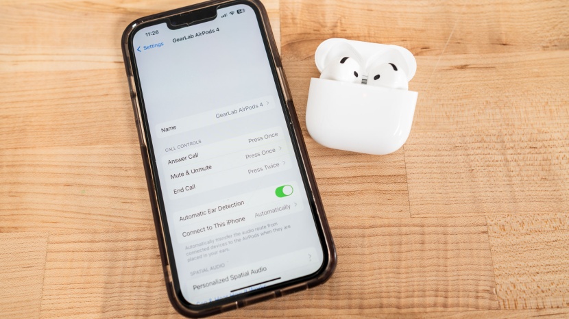 apple airpods 4 anc - when paired with an iphone there are some customizable features for...