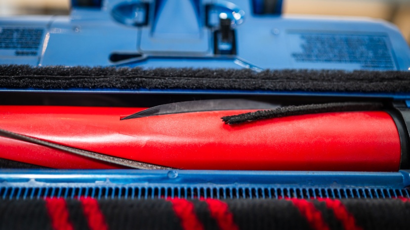 shark stratos - the brush roller system combines a soft roller upfront to roll over...