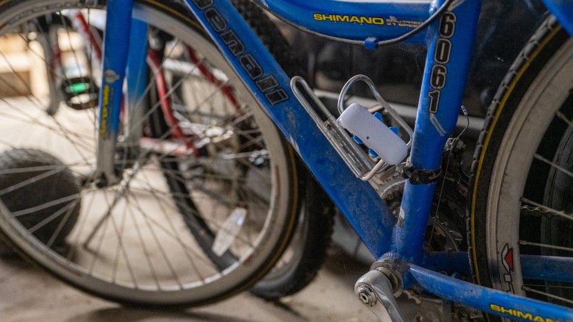 tractive gps - the tractive gps has rubber attachment points to wrap around skinny...