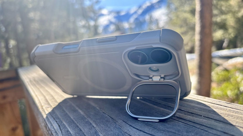 iphone 16 case - the built-in stand on the esr cyber tough case adds functionality...