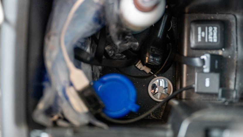 apple airtag - there are plenty of places to toss an airtag into a car.