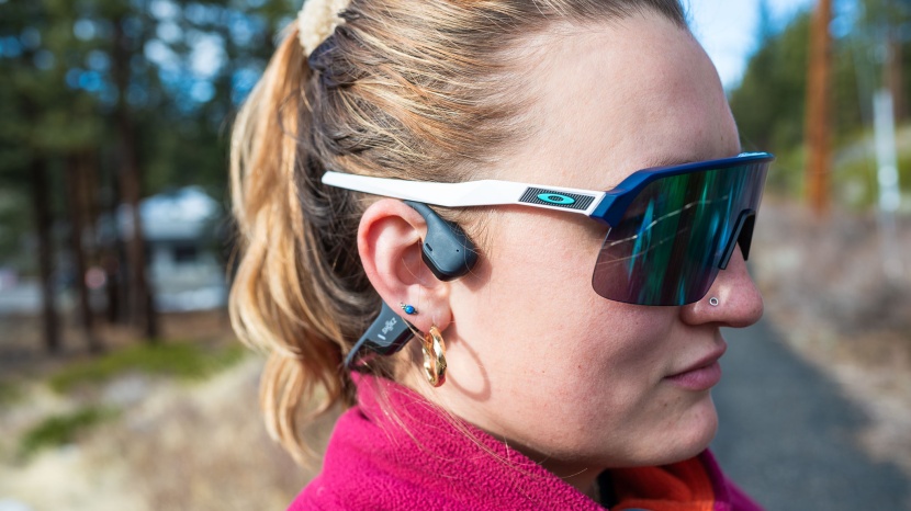shokz openrun pro 2 - depending on the style of your glasses, the over-ear wrap of the...