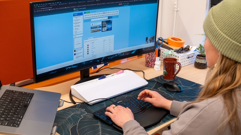 arteck ergonomic wired keyboard - our testers underwent before-and-after typing tests to help...