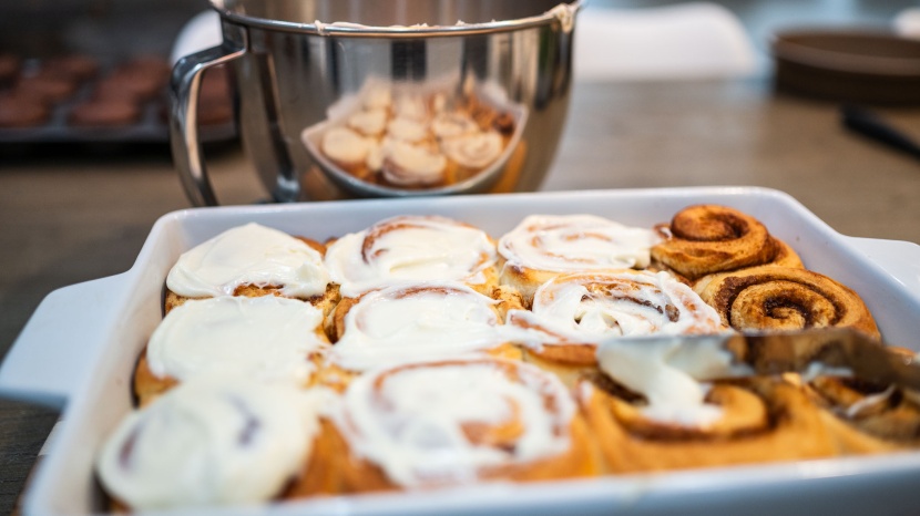kitchenaid artisan stand mixer - the artisan can handle it all from kneading the cinnamon roll dough...