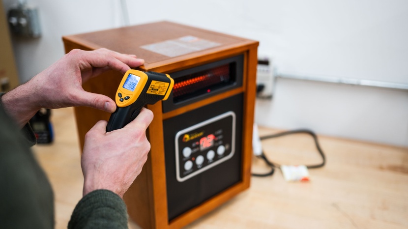 space heater - we tested the grill temps of each space heater.