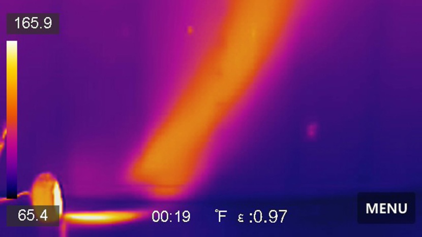 amazon basics ceramic 1500w - our thermal imaging camera shows the heat spread produced by the...