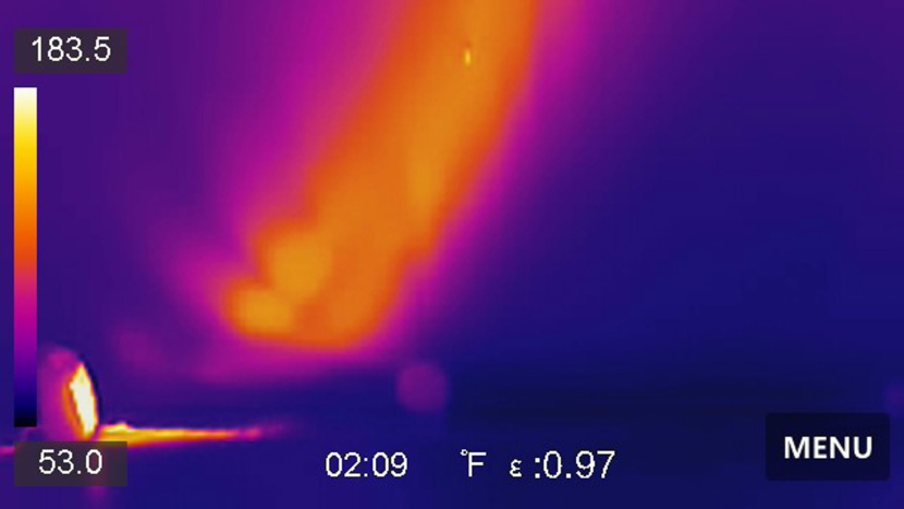 space heater - through our thermal camera, you can see how a small unit with a...