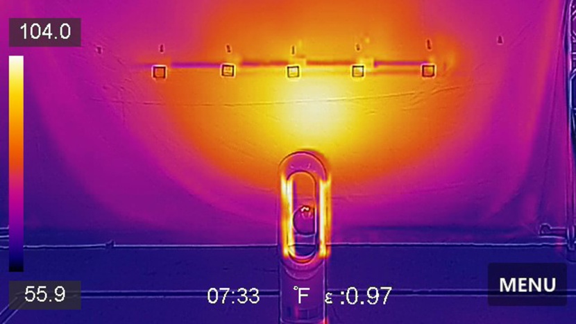 space heater - using a thermal camera, we could diversify our perspective and see...