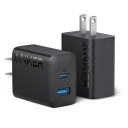 Thumbnail photo of Anker A2348 20W Dual Port USB-A/USB-C 2-Pack