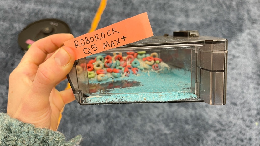 roborock q5 max+ - a full dust bin is a happy sight for a robot vacuum owner. rice...