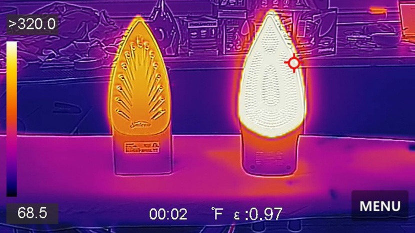 clothes iron - with the heat map photos it&#039;s easy to see which irons get the...