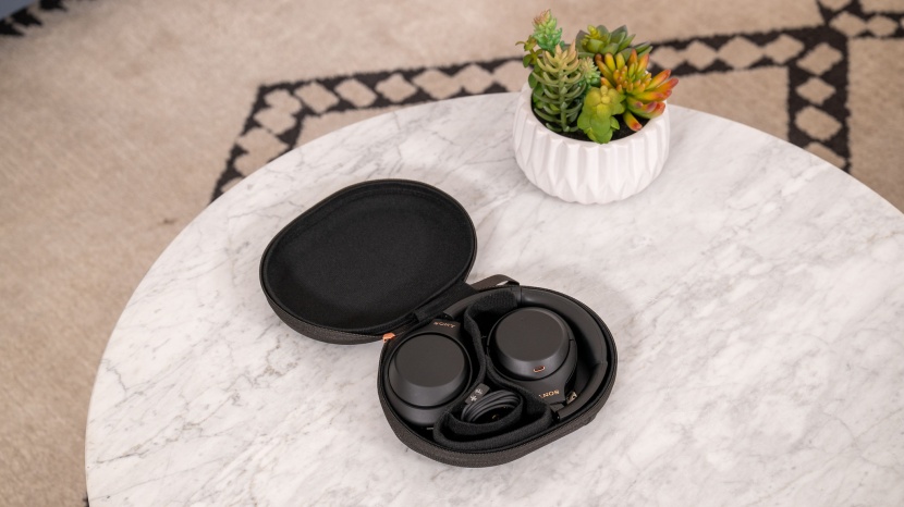 sony wh-1000xm4 - the xm4 comes with a carrying case, offering both protection and...