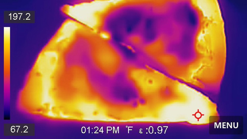 the cheese on my reheated pizza warmed, but never got fully melty...