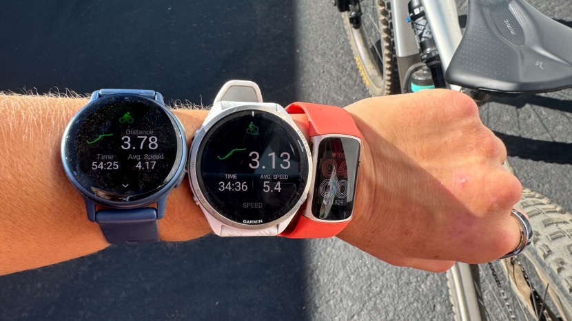 fitness tracker - we tested the trackers on mountain bike rides on our local trails...