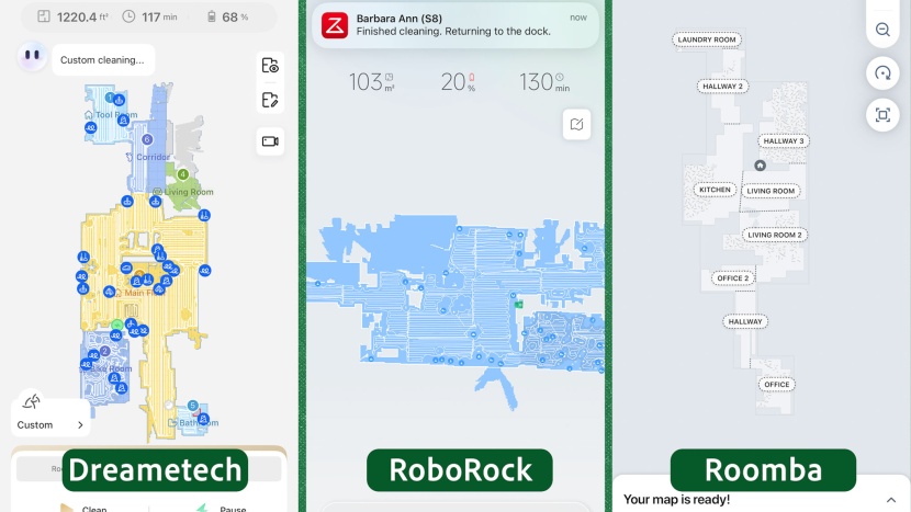 robot vacuum - the dreametech and roborock apps provided the most detail around...