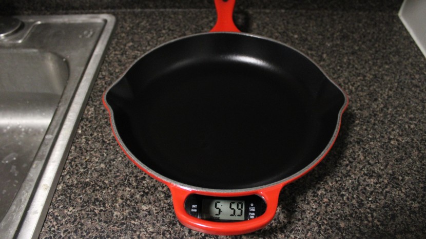 cast iron skillet - we verified the weight of each piece of cookware against it&#039;s...