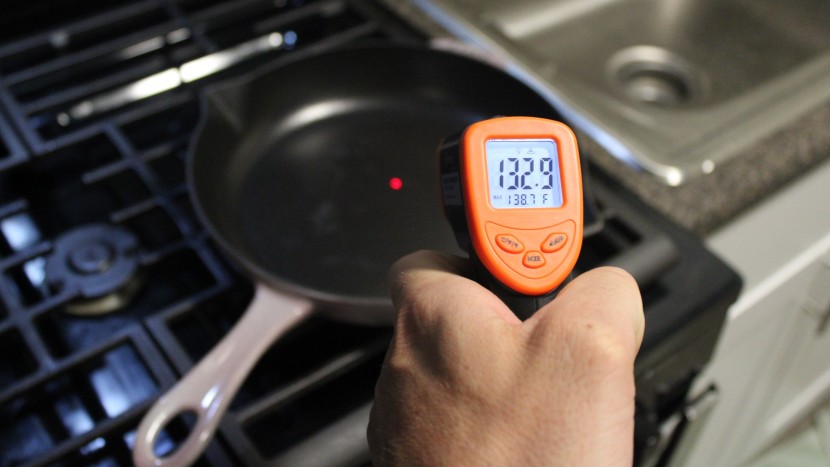 cast iron skillet - the infrared thermometer is great for testing heating performance;...