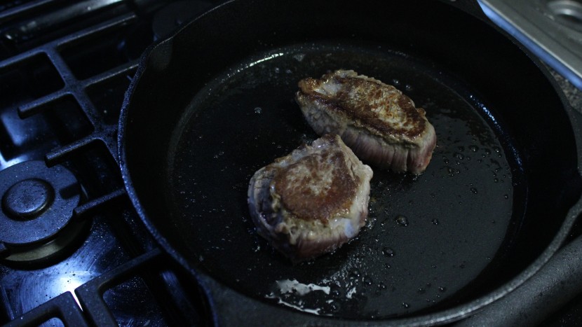 cast iron skillet - a good coat of seasoning is integral to delivering a strong sear.