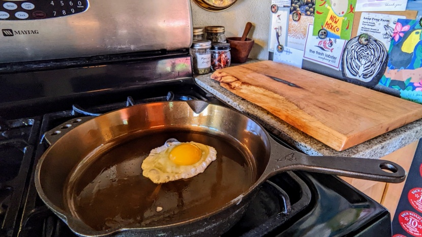 cast iron skillet - despite its smooth finish, the smithey no. 10 was little difficult...