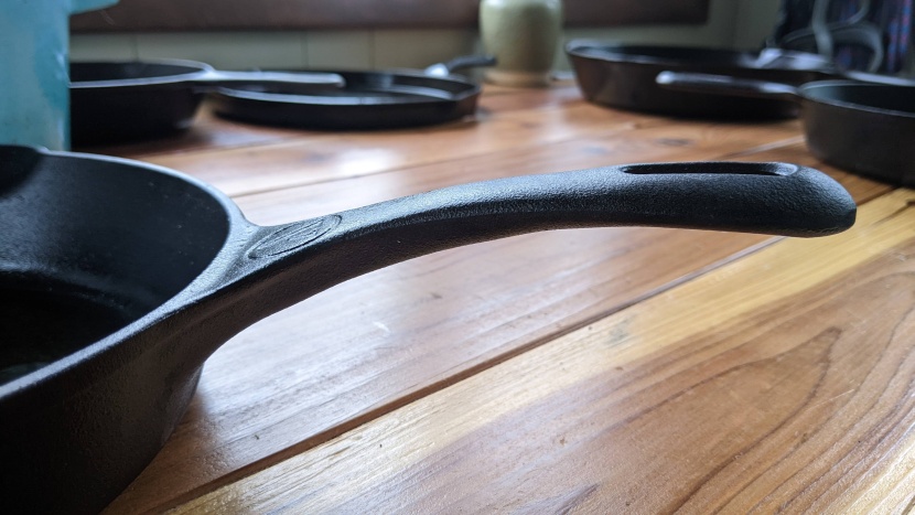 cast iron skillet - this elegant and gentle curve helps to balance the heft that...