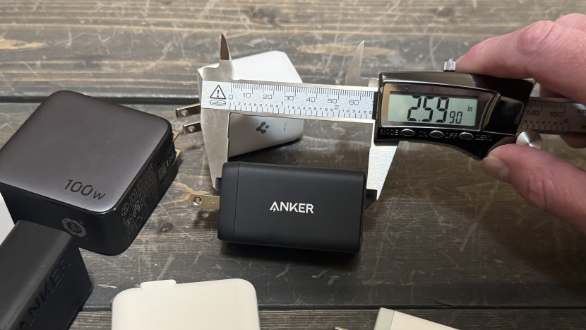 this charger will extending from a wall outlet by 2.59 inches...