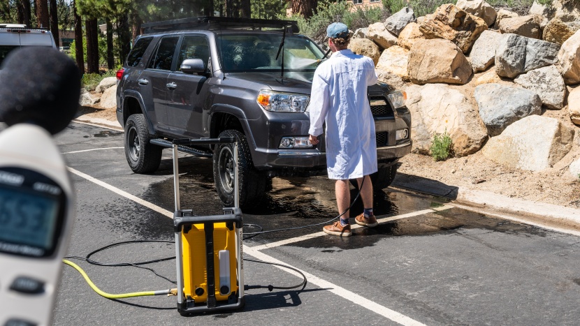 pressure washer - every pressure we tested spews out enough noise for consideration...