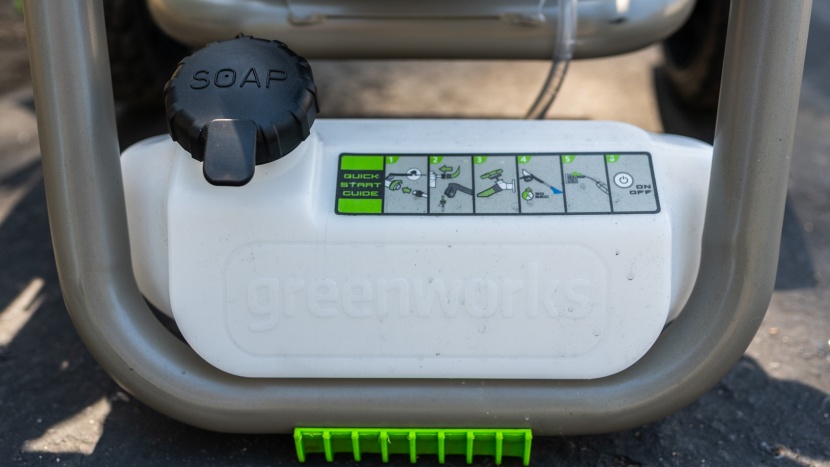 greenworks gpw3002 - with its soap tank front and center, the gpw is easy to fill up and...