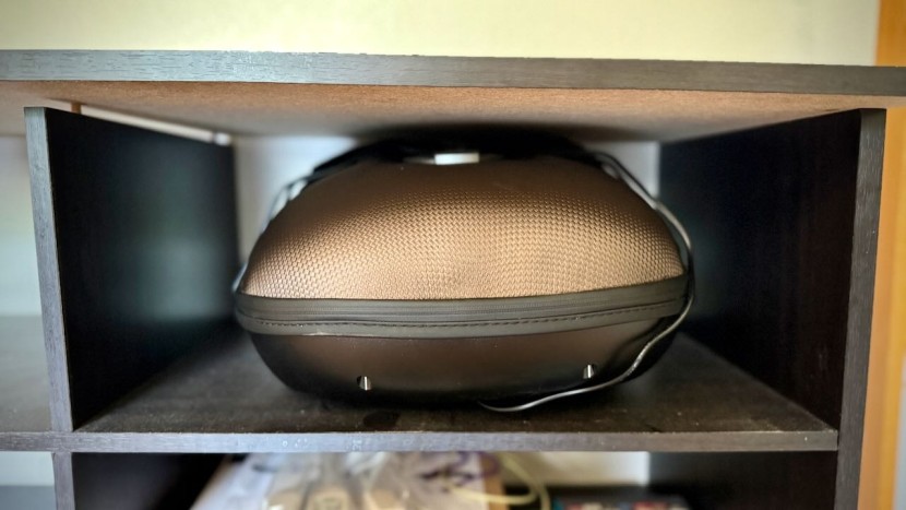 the renpho shiatsu compact is easy to store thanks to its...