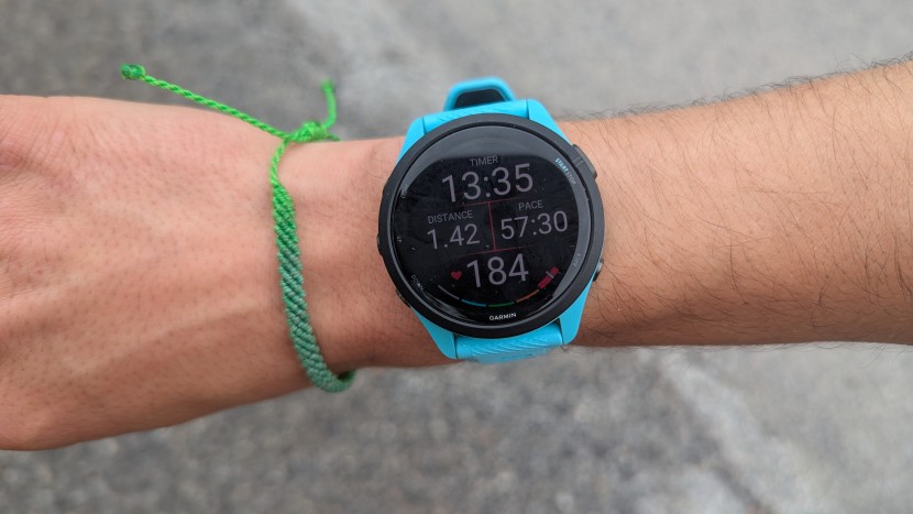 garmin forerunner 265 - we love the responsive data fields on the forerunner; shown here...
